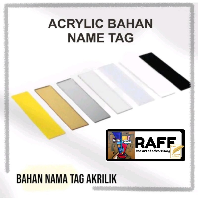 

bahan name tag