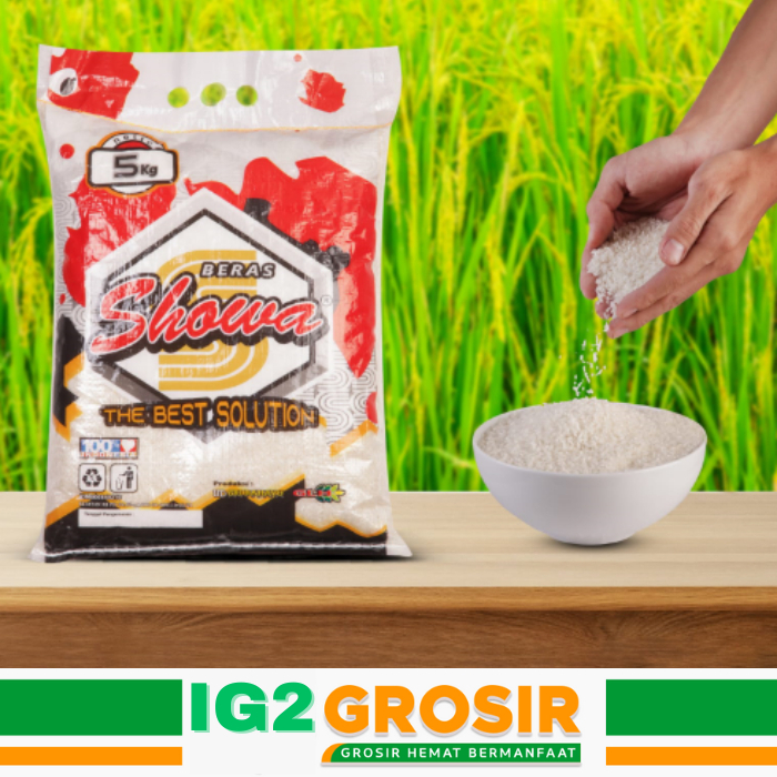 

Beras Showa Kemasan 5KG Putih Bersih Enak Tanpa Bahan Pengawet