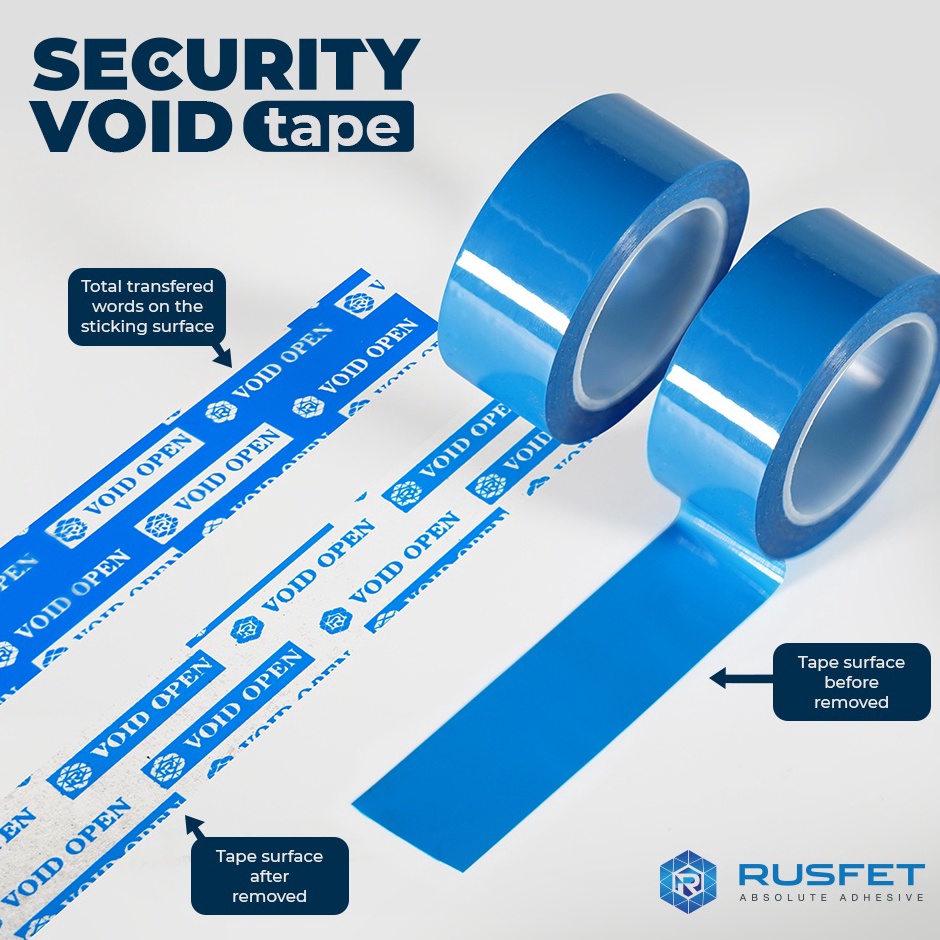 

KODE D6V5 Lakban Void Temper Tape 24mm x 2mIsolasi Rusfet Safety Premium