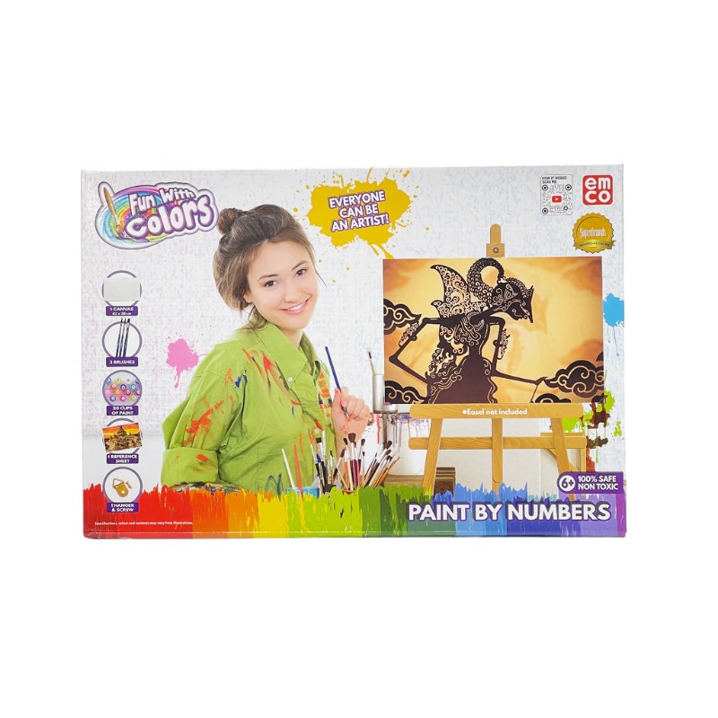 

Mainan EMCO Fun With Colors Paint By Numbers Medium Cat Air dan Kanvas