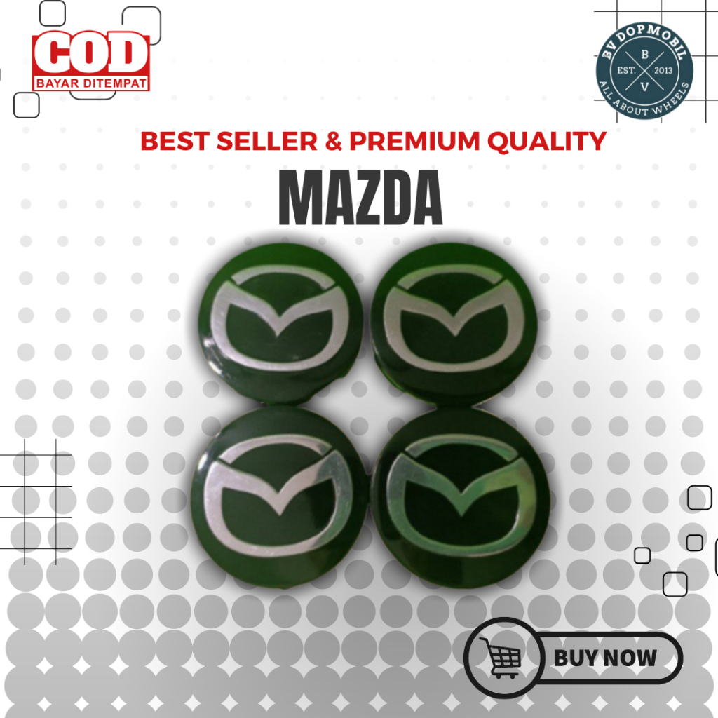 1Pcs 53mm Mazda Tutup roda Tutup velg Dop Mobil Mazda Ring 14 15