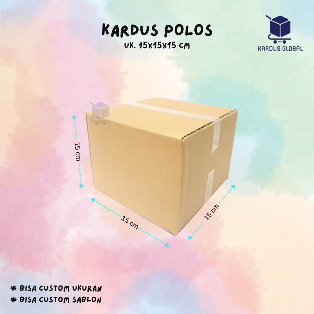 

KARDUS BOX POLOS BARU UKURAN 15X15X15 CM