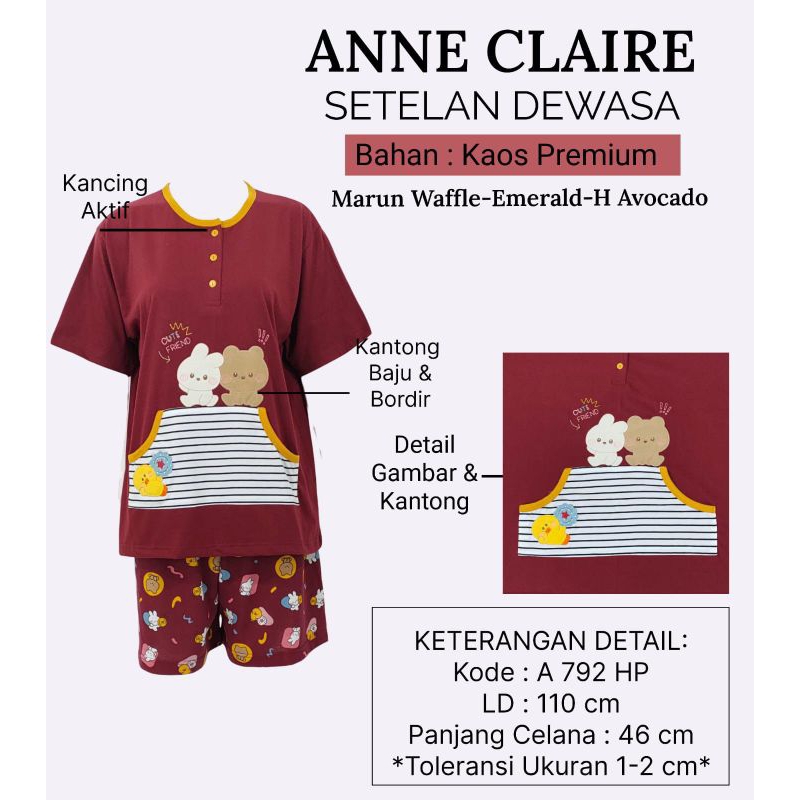 Anne Claire Baby Doll setelan dewasa