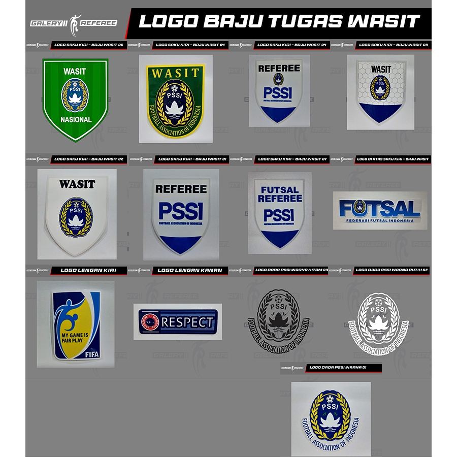 LOGO BAJU TUGAS WASIT - TAMBAHAN LOGO SAJA
