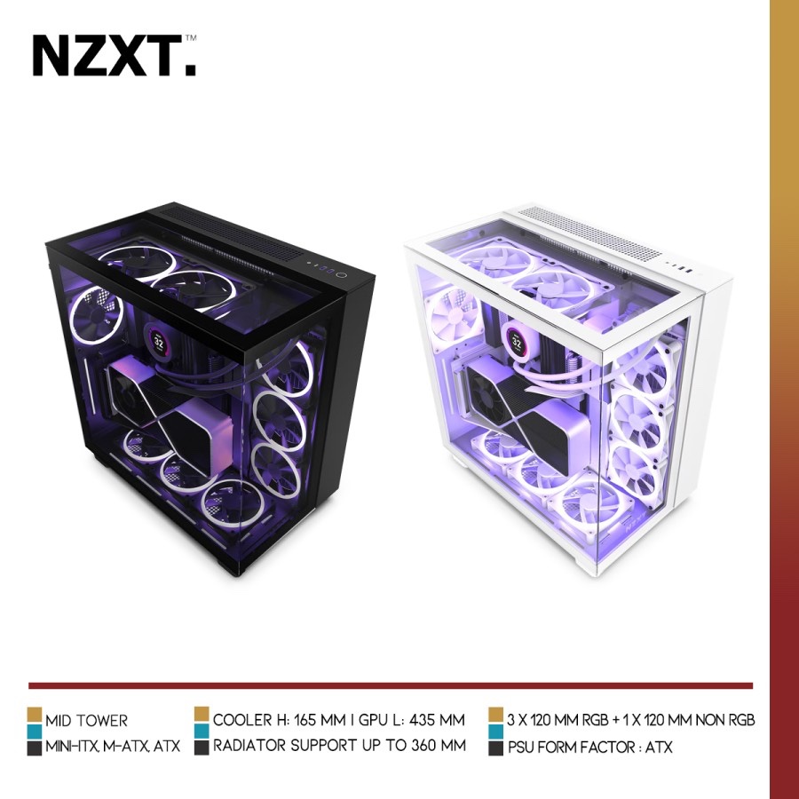 NZXT H9 ELITE | PREMIUM DUAL CHAMBER MID-TOWER AIRFLOW CASE