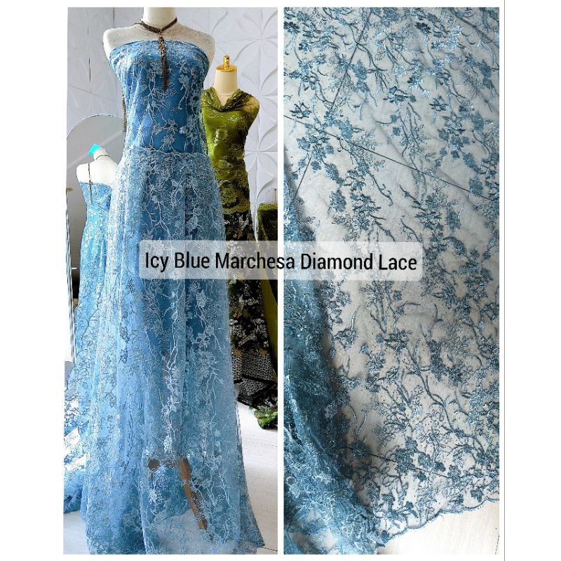 Tile brokat perancis marchesa lace with diamond