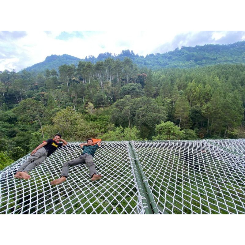 jaring tali nilon 8mm, jaring hammock, jaring outbound, jaring pengaman