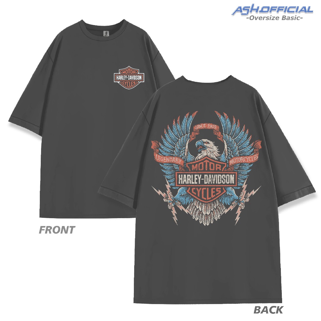 Kaos Harley Davidson Eagle Oversize Vintage Style tee