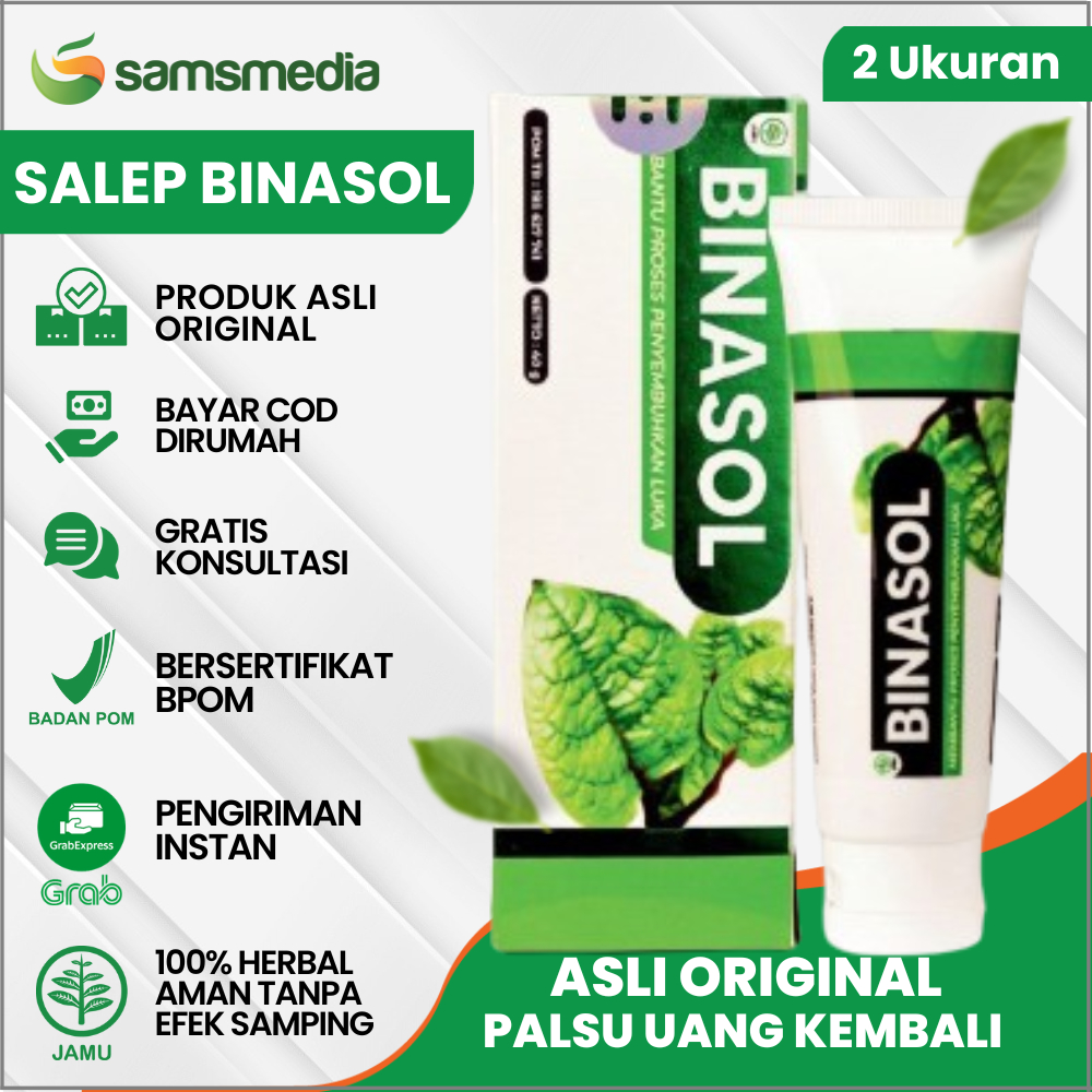 Binasol Gel Penghilang Jerawat Obat Luka Bakar Luka Sesar Luka Diabetes dan Gatal Eksim