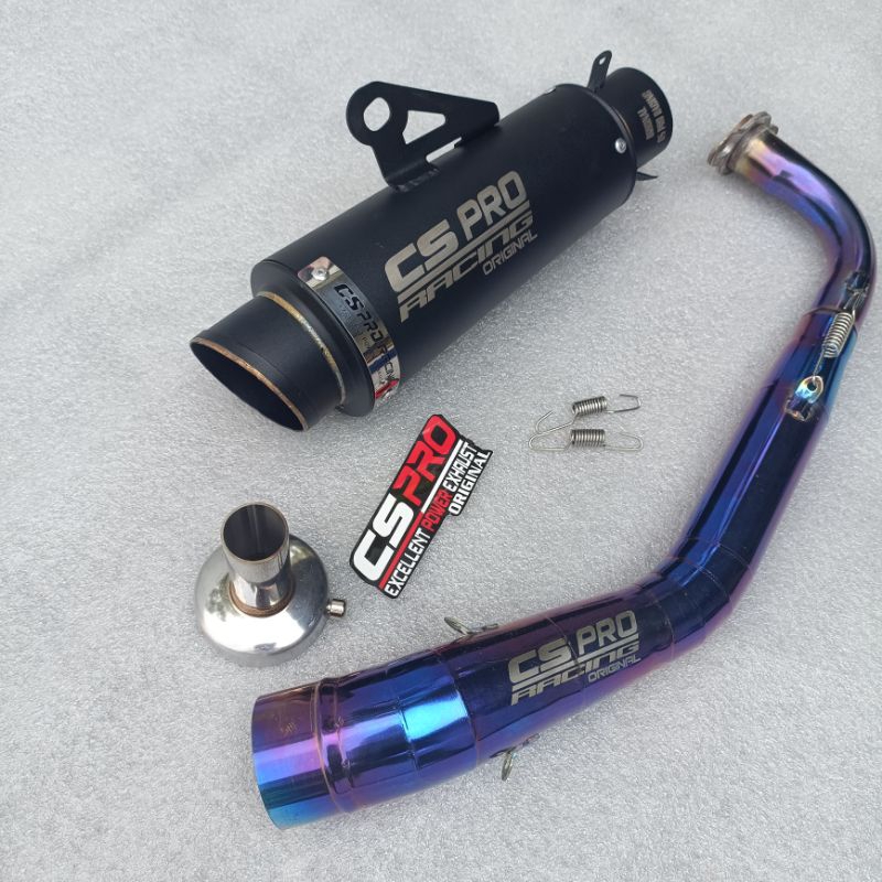 Knalpot Original Cs Pro TR1 Black Coting Knalpot Racing All new Nmax Nmax old aerox 155 Vario 125/15
