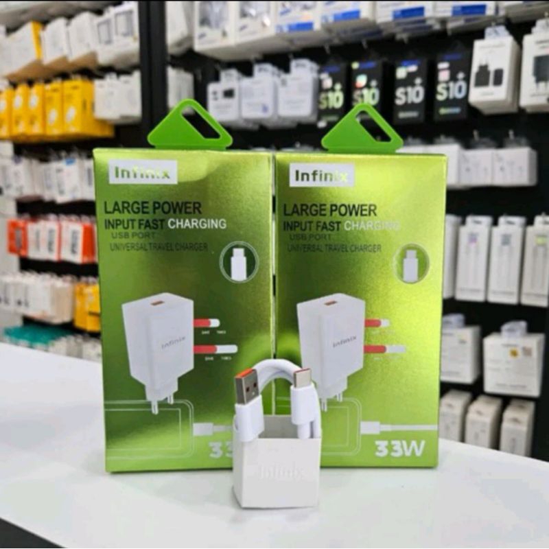 CHARGER INFINIX FAST CHARGING INFINIX HOT 11 11s HOT 10 TYPE C USB PORT 33w