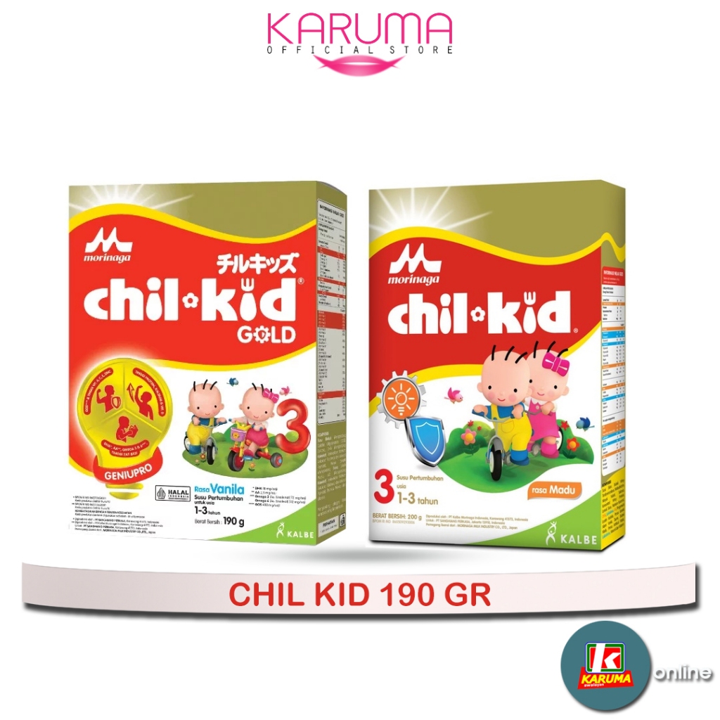 

Morinaga Chil Kid 3 Gold | Chil Kid Gold Rasa Madu dan Vanilla 190 gr