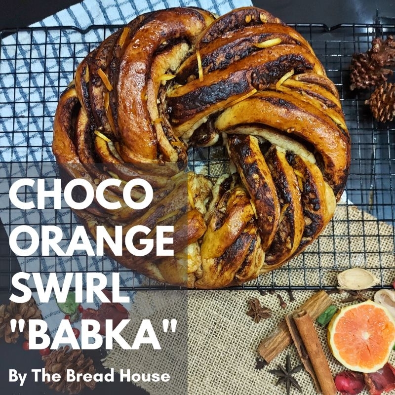 

Choco Orange Swirl/Babka/Roti Coklat/Roti Lapis Coklat/Roti Kepang Coklat