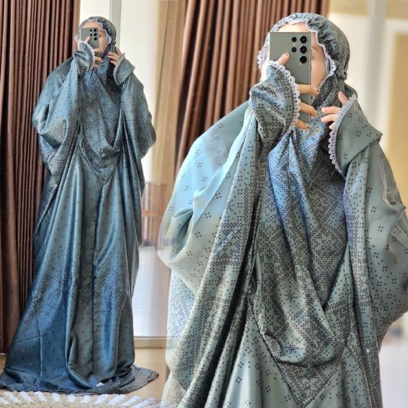 MUKENA SANTORINI SILK MOTIF