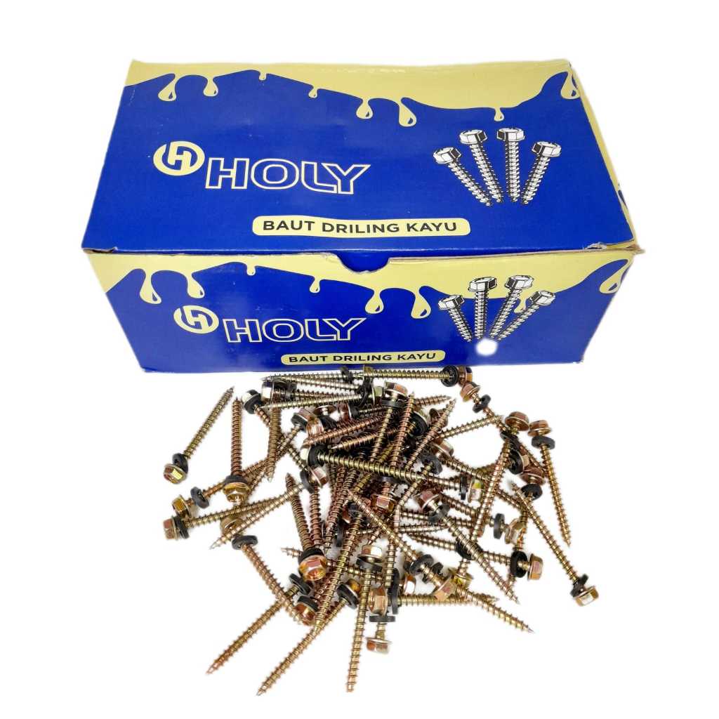 Roofing Driling Kayu 12x50 Baut Rufing 12 x 50 50mm Sekrup Skrup Kayu Pengencang Harga Per kotak