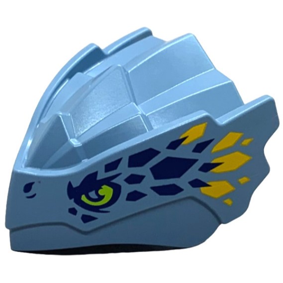 Lego Sand Blue Part 4921pb01 Dragon Head (Ninjago) with Stepped Top an