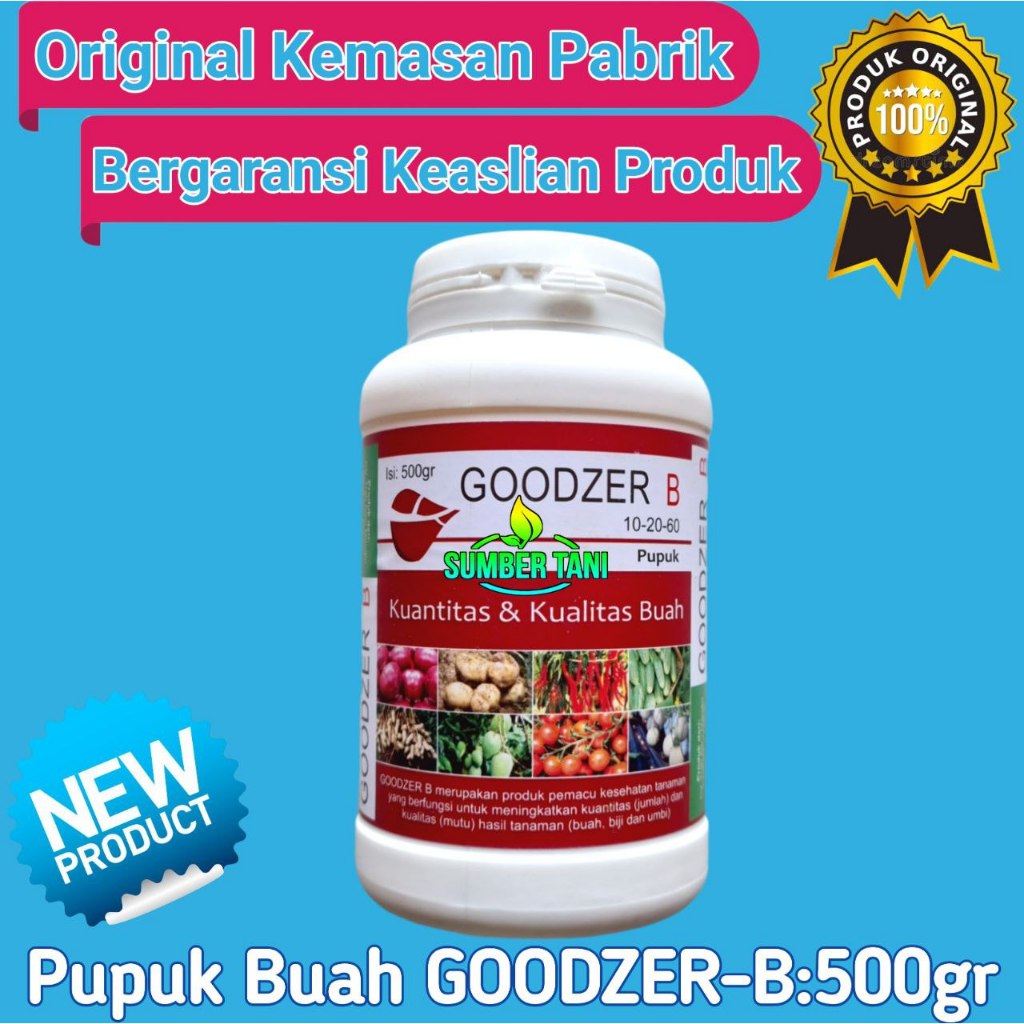 GOODZER B | 10-20-60 | 500gr Pupuk Pembesar Umbi & Buah