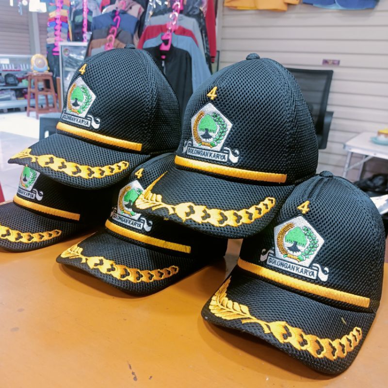 TOPI GOLKAR HITAM JARING // TOPI GOLKAR // TOPI GOLKAR TERBARU// TOPI GOLKAR JARING TERBARU // TOPI 