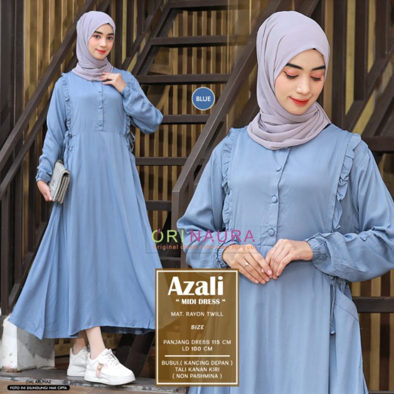 Gamis Azali Midi LD 100 Rayon Twill Ori Naura