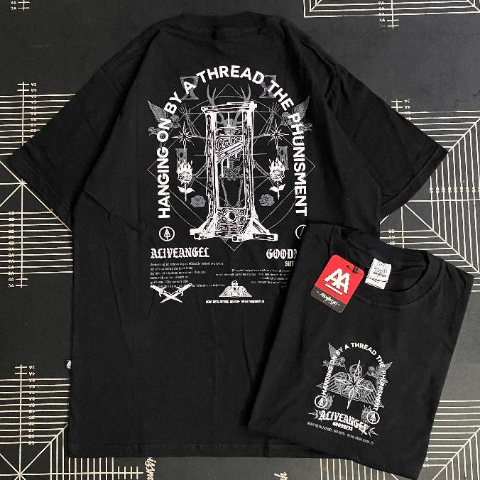 T-shirt Distro Pria & Wanita Hitam / Art Phunisment Baphomet 666 / Kaos Streetwear Unisex Black Tees