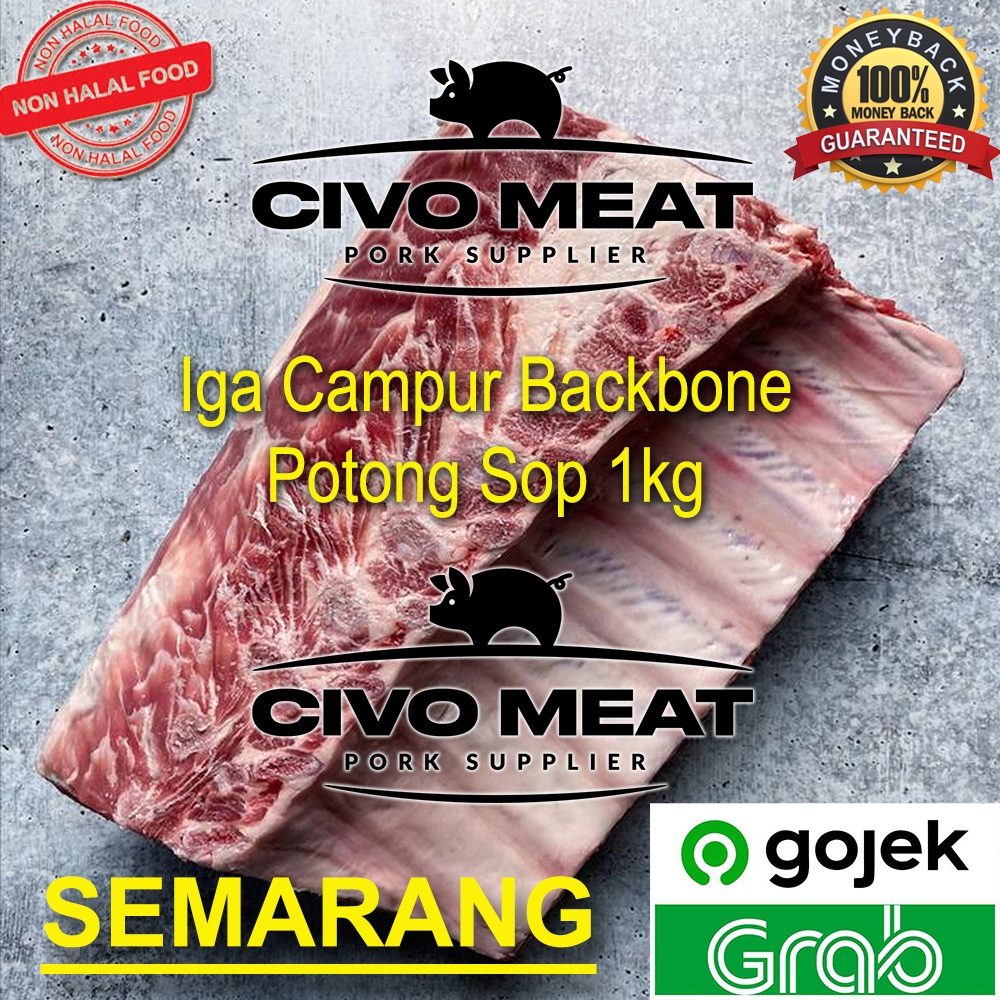 

Iga Babi Murni Campur Tulang Punggung - Paikut Bakut Potong Sop 1kg