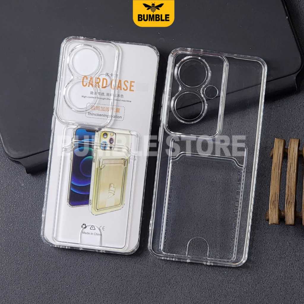 Bumble - Oppo Reno 11F Softcase Clear Card Case Bening Slot Kartu Case Oppo Reno 11F