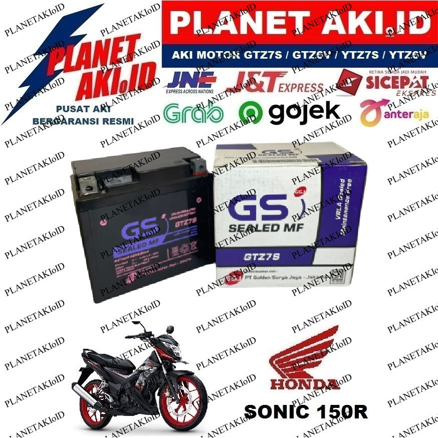 Aki Motor Honda Sonic 150 R GTZ7S Accu Kering MF