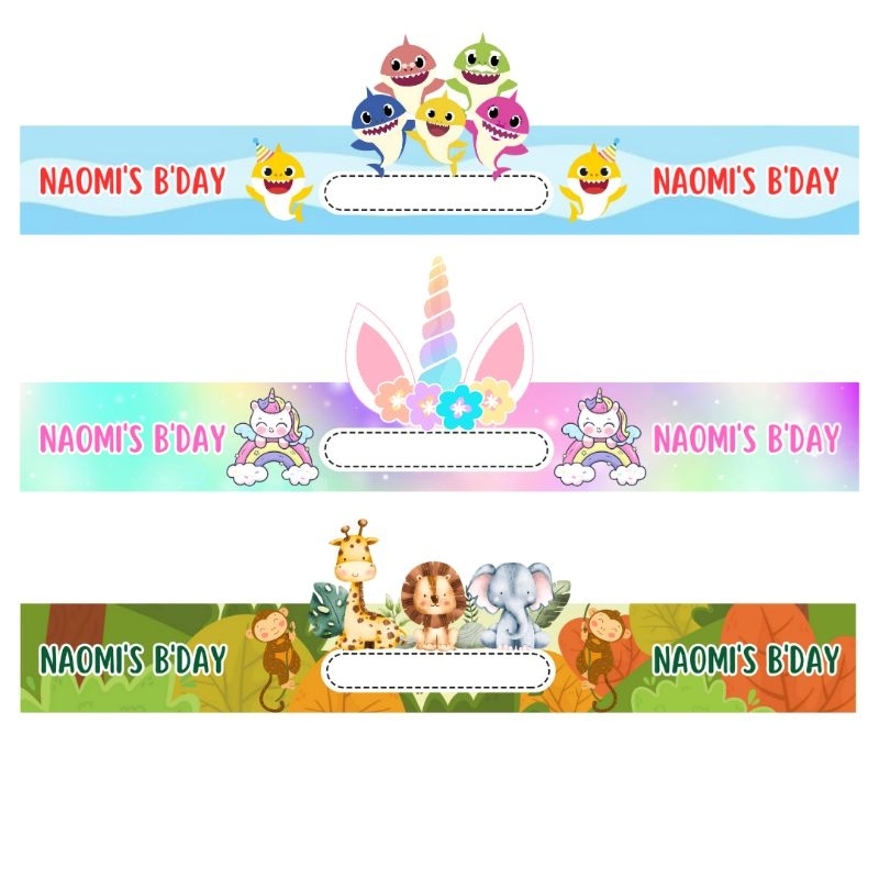 Custom Topi Market Day Topi Ulang Tahun anak Tema BEBAS NAMA ANAK ULTAH