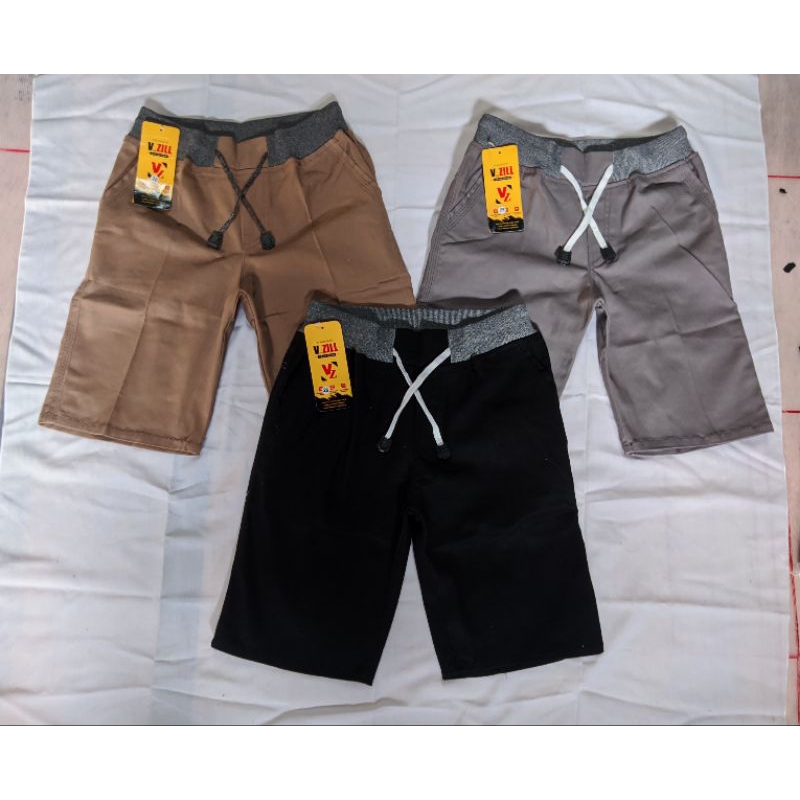 CELANA CHINO PENDEK PRIA ANAK SMP/TANGGUNG | KARET PINGGANG RIP