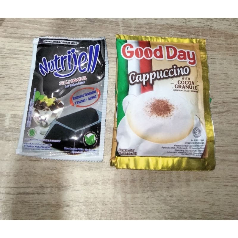 

Capcin Kit (Good Day Cappuccino+ Nutrijell Cincau)