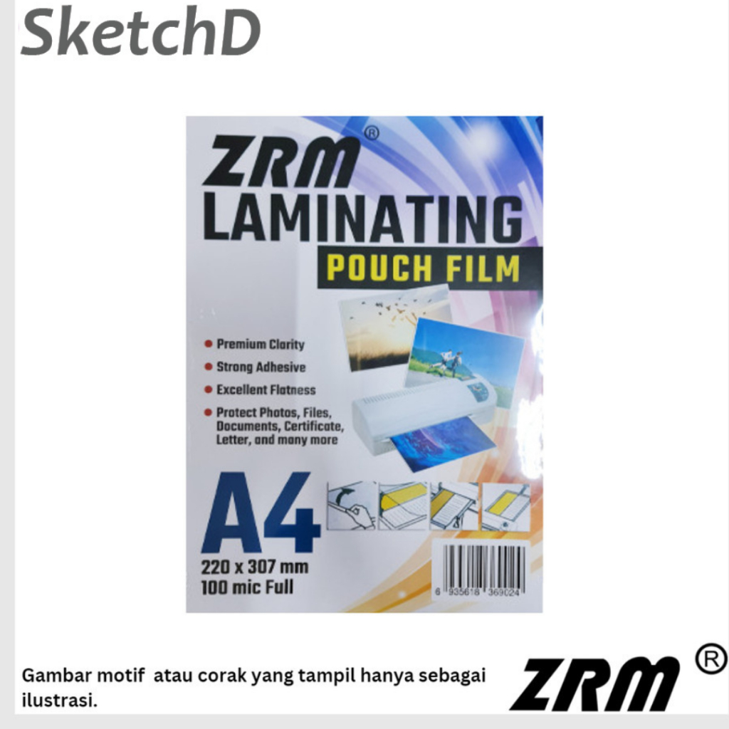 

Laminating Film A4-100 micron ZRM - 100 lembar