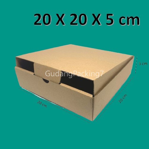 

Kardus 20x20x5 cm Die Cut kotak kardus piza kardus kue aksesoris
