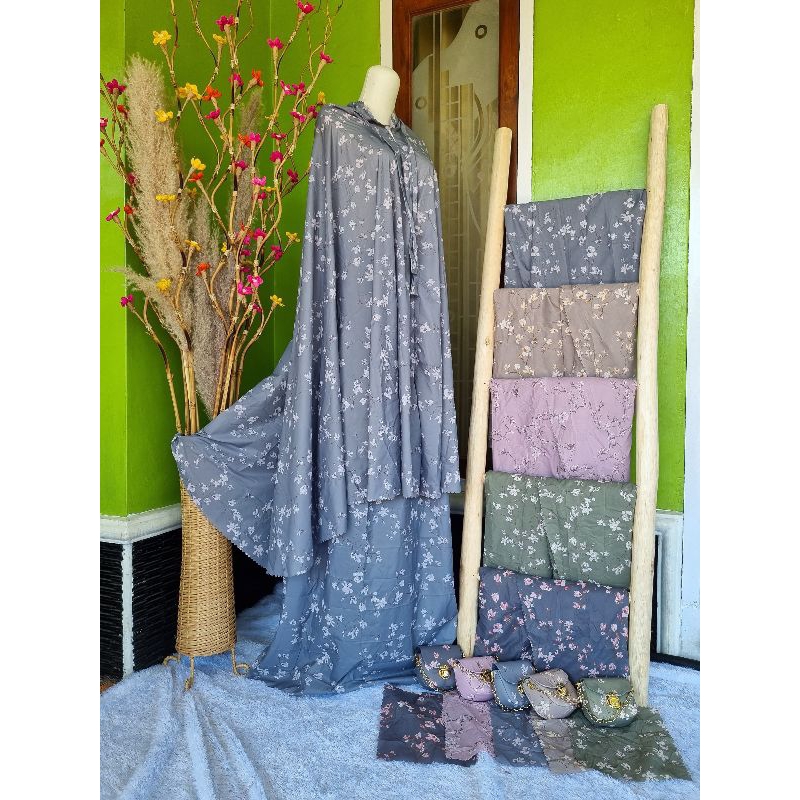 Mukena Mini Travelling Ranting Kecil 2in1 Free Tas Cantik