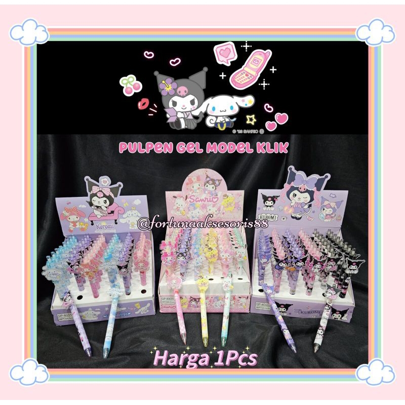 

PEN GEL CETEK AKRILIK SANRIO HELLOKITY MELODY / PULPEN KLIK KARAKTER LUCU / PENA FANCY VIRAL / SANRIO BALLPOINT / PSR75252830