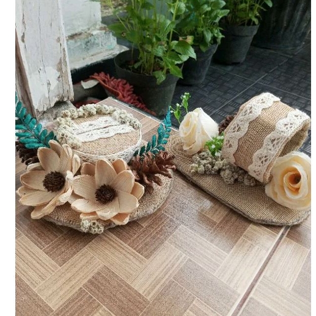 TEMPAT MAHAR CINCIN GELANG KALUNG/DISPLAY MAHAR GELANG CINCIN KALUNG RUSTIC/PAJANGAN MAHAR GELANG KA