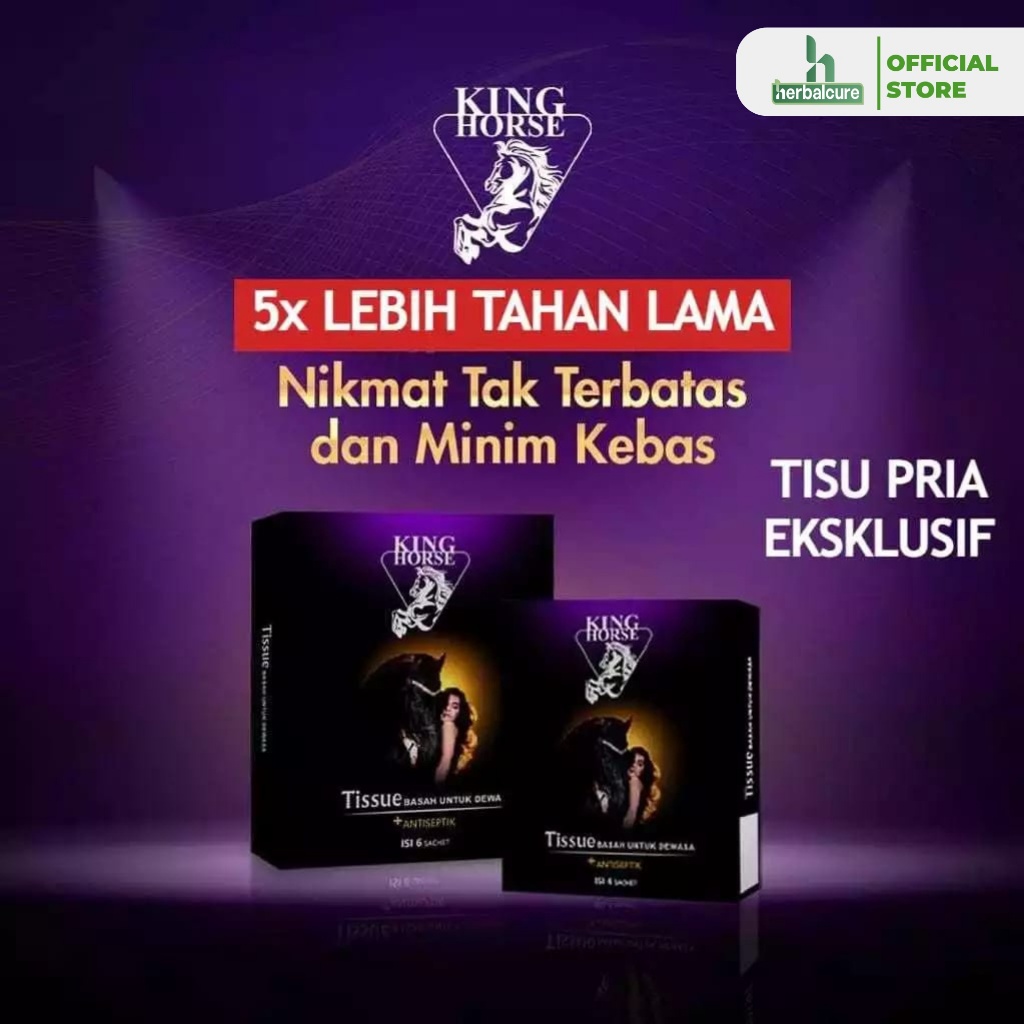 [Whispers] King Horse Tisue Tissu Tisue Magic Khusus Pria Dewasa Tahan lama Anti Kebas