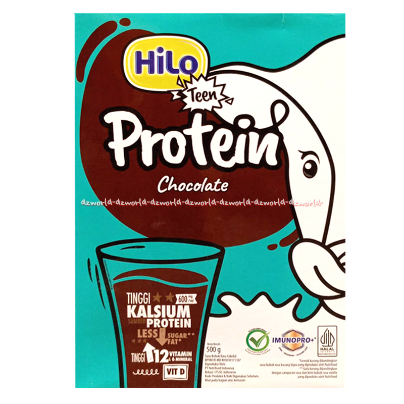 

Hilo Teen 500gr Protein Chocolate Susu Tinggi Kalsium Protein Untuk Remaja Tambah Tinggi Less Sugar Hailo Coklat 500 gram Milk