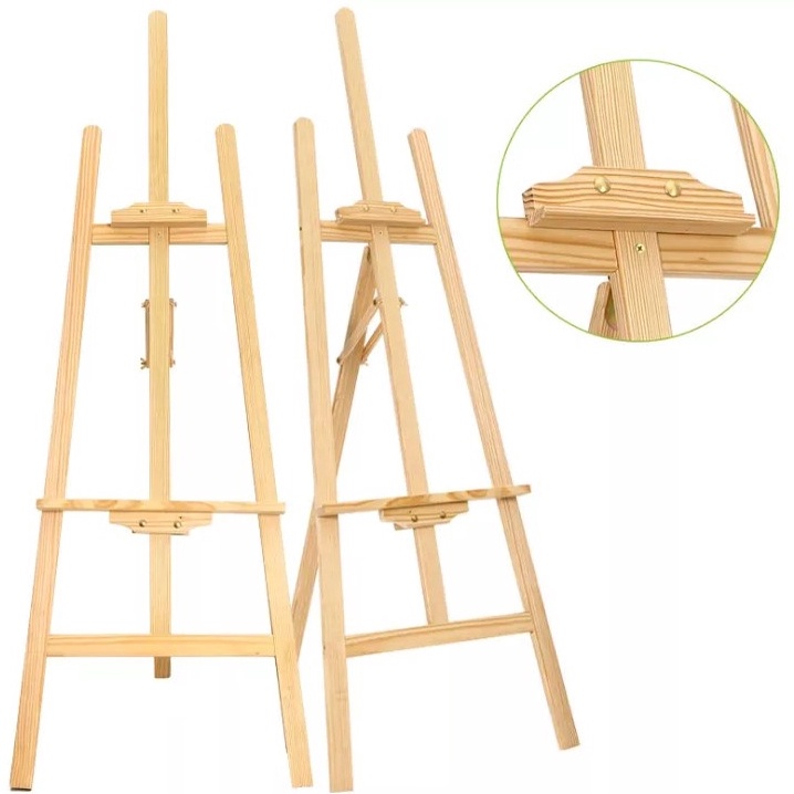 

KODE E6L8 Standing Easel Wooden Easel Stand Kanvas Sandaran Kanvas