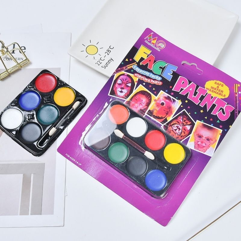 

CAT KHUSUS FACE PAINTING SIKECIL (8 dan 6 WARNA) / FACE PAINTING