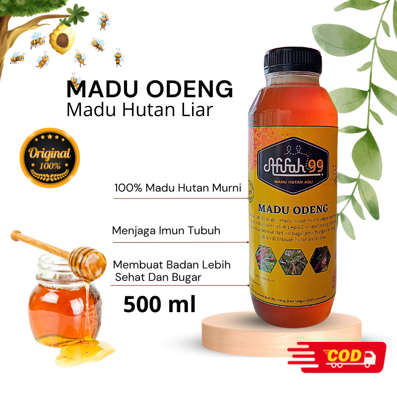 

Madu Asli - Madu Odeng (500 ml) Madu Afifah 99 - Madu Hutan Murni - Madu Hutan Liar