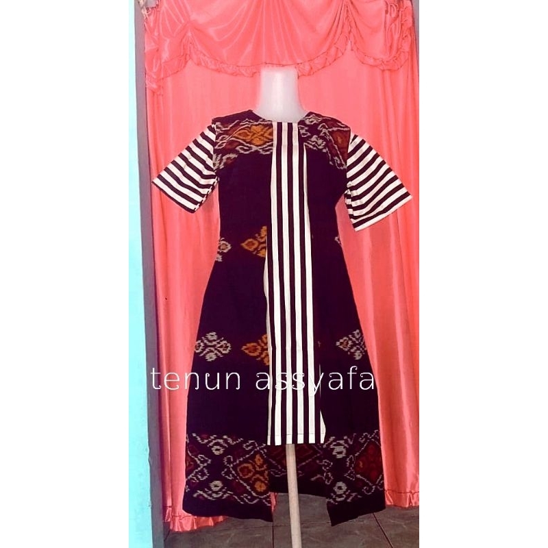 OUTER DRESS TENUN PENDEK, OUTER TENUN WANITA, ROMPI WANITA, MIDI DRESS PESTA