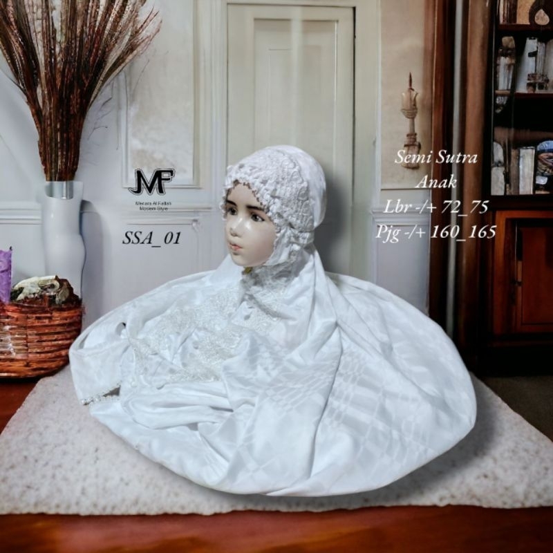 AK- Mukena Lajuran Anak /Semi sutra premium