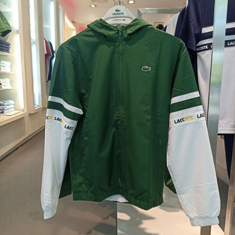 Jacket Sports Hoodie Lacoste Green