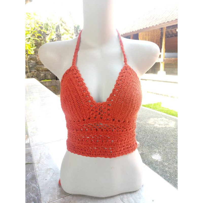 Bra rajut wanita/ Bra Rajut Kipas Panjang/ Bra Rajut Bali