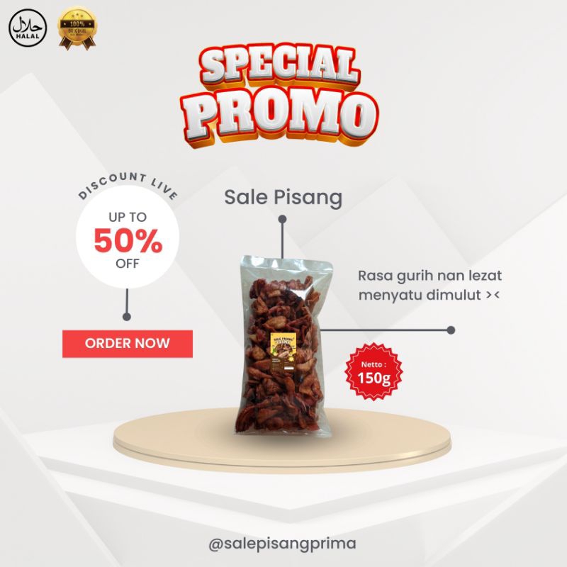 

Keripik Sale Pisang Prima Premium Asli Ponorogo - Berat 150gr