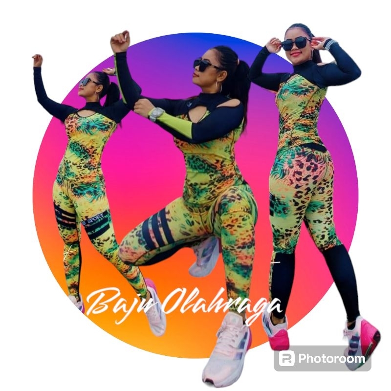 SETELAN BAJU OLAHRAGA WANITA SENAM AEROBIK BERKUALITAS SXB SPORT KAOS LENGAN PANJANG DAN LEGGING