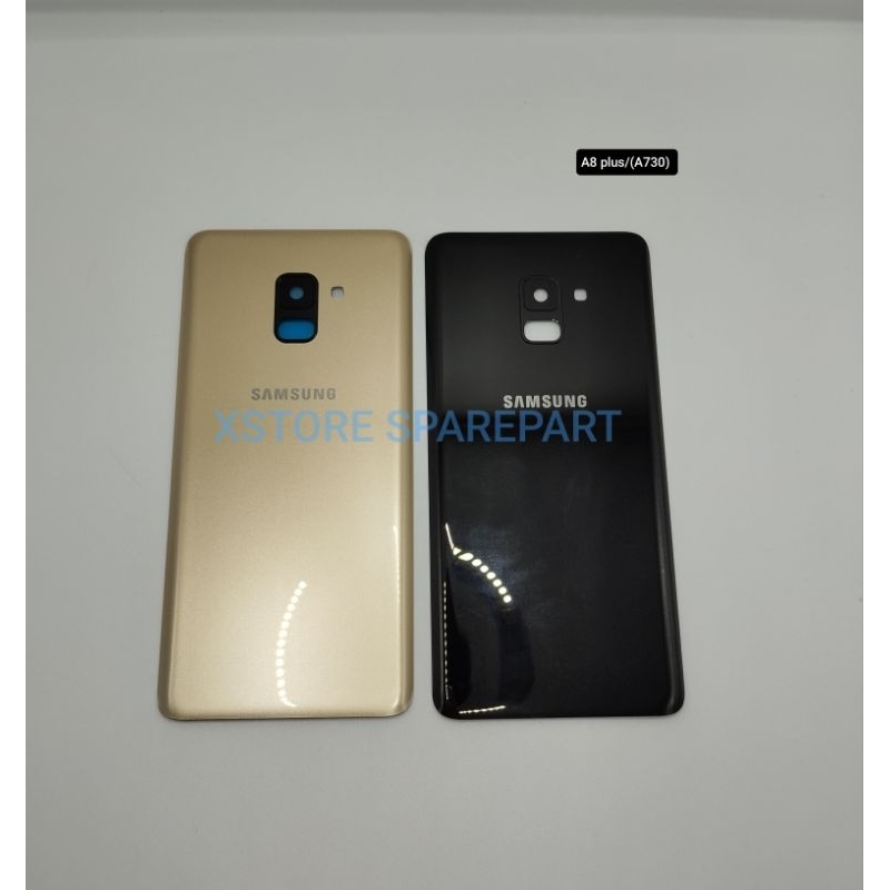 BACKDOOR COVER TUTUP MESIN SAMSUNG A8 PLUS/A8+/SM-A730 COVER TUTUP BELAKANG ORI