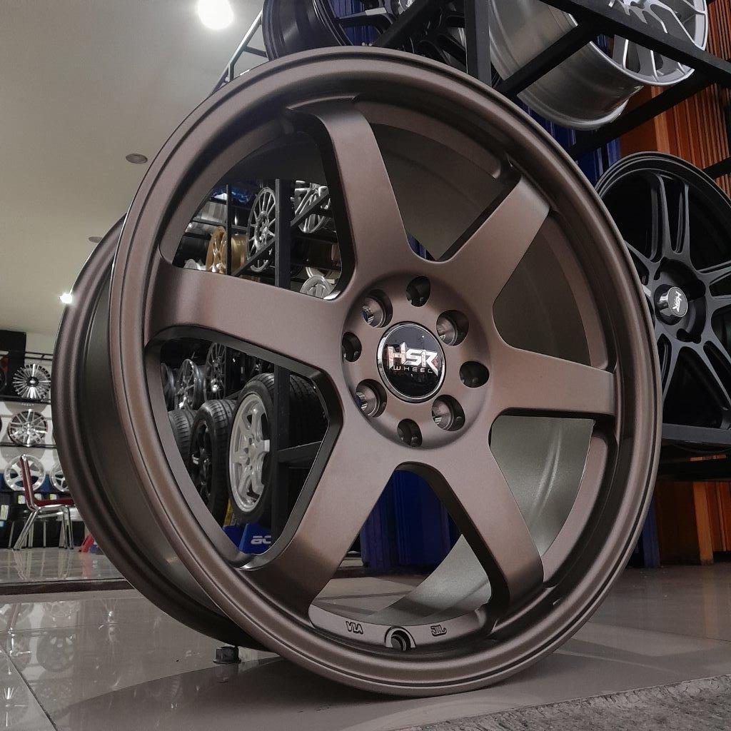 Velg te37 r17 lubang 4 bronze hsr tokyo pelek mobil yaris altis vios jazz ring 17 lebar 7,5/9