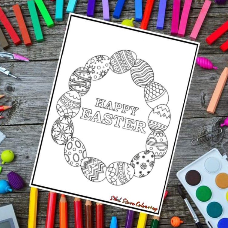 

Grosir Gembira Kertas Mewarnai Gambar Anak Tema Easter Paskah Kertas Brief Card