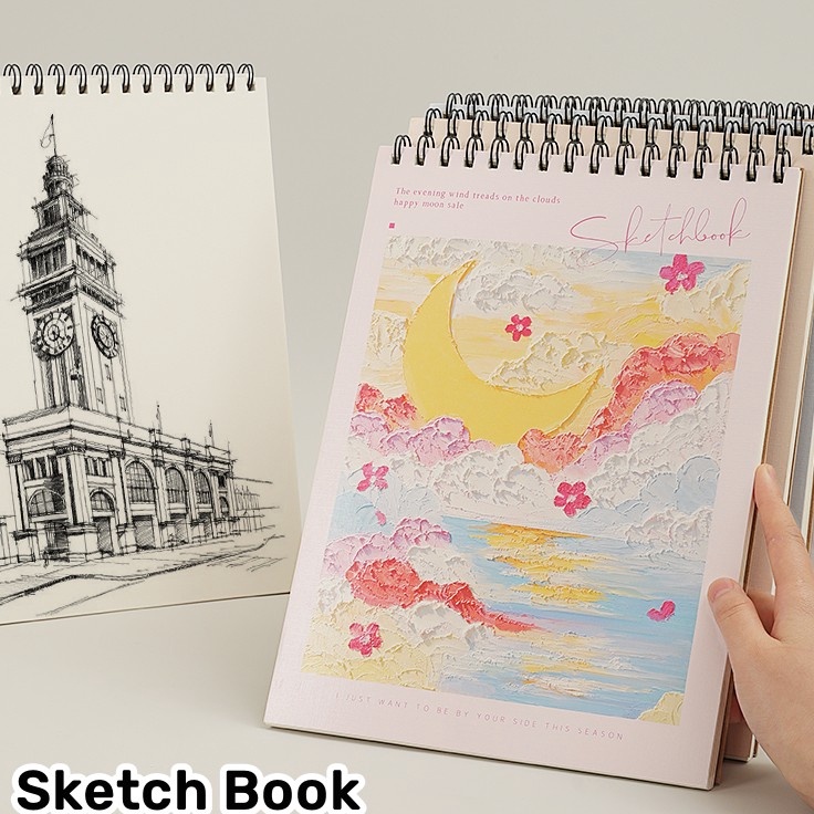 

Kirim Langsung Sketch book polos A4 cantik Sketch pad Buku gambar sketsa artemedia Scratch book artcards Drawing book ring Cute painting book jilid spiral Buku mewarnai lucu anak